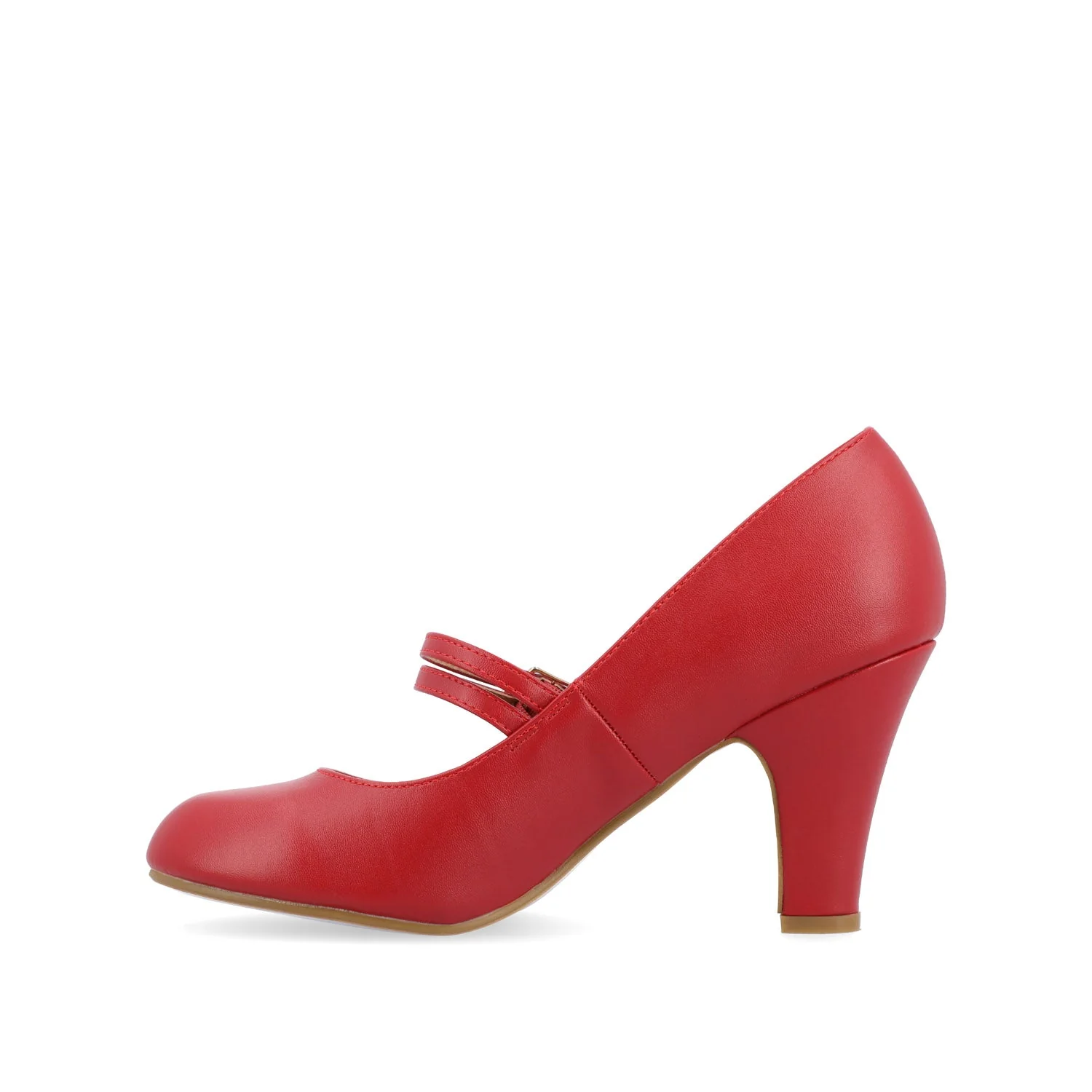 WINDY STATMENT MARY JANE PUMP HEELS IN WIDE - Red - Image 3