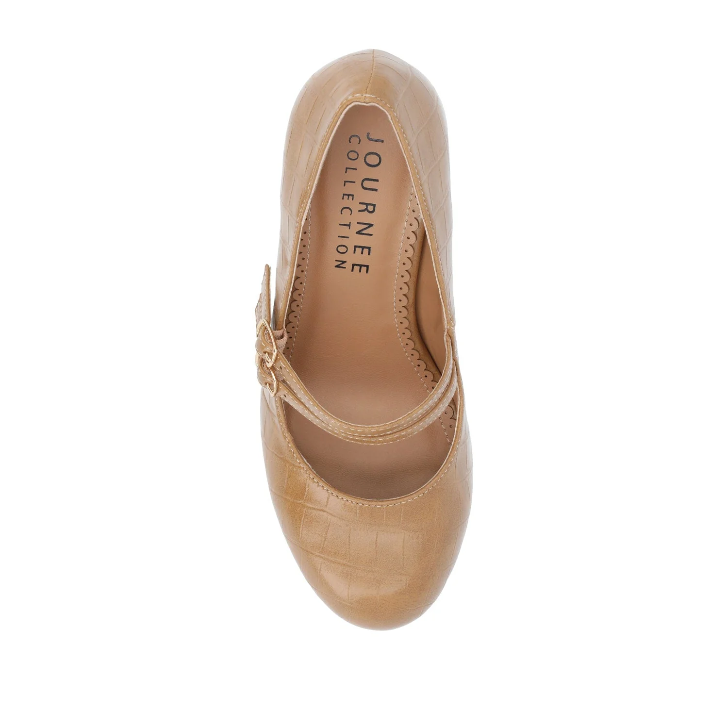 WINDY STATMENT MARY JANE PUMP HEELS IN WIDE - Tan - Image 6