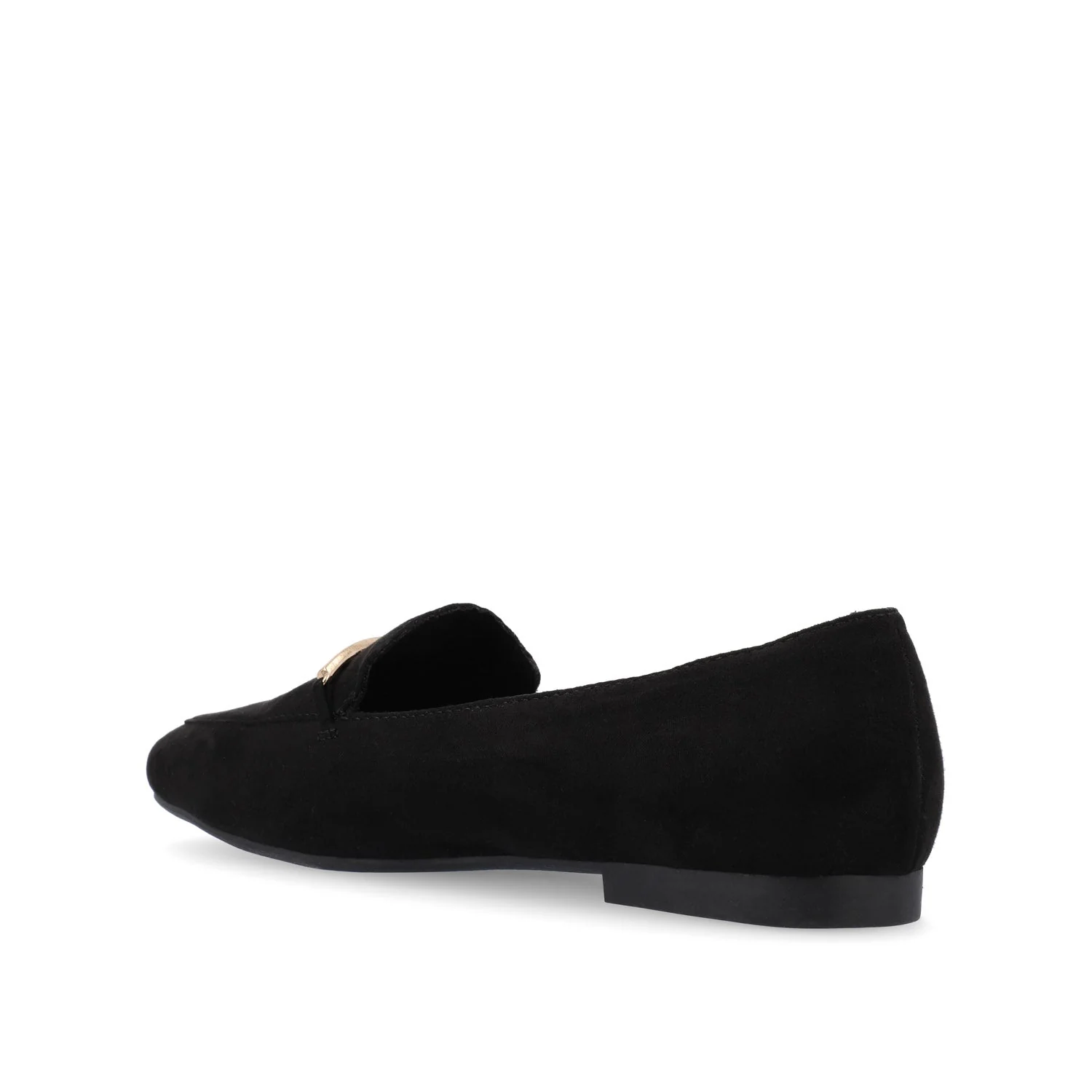 WRENN LOAFER FLATS IN FAUX SUEDE - Black Faux Suede - Image 4