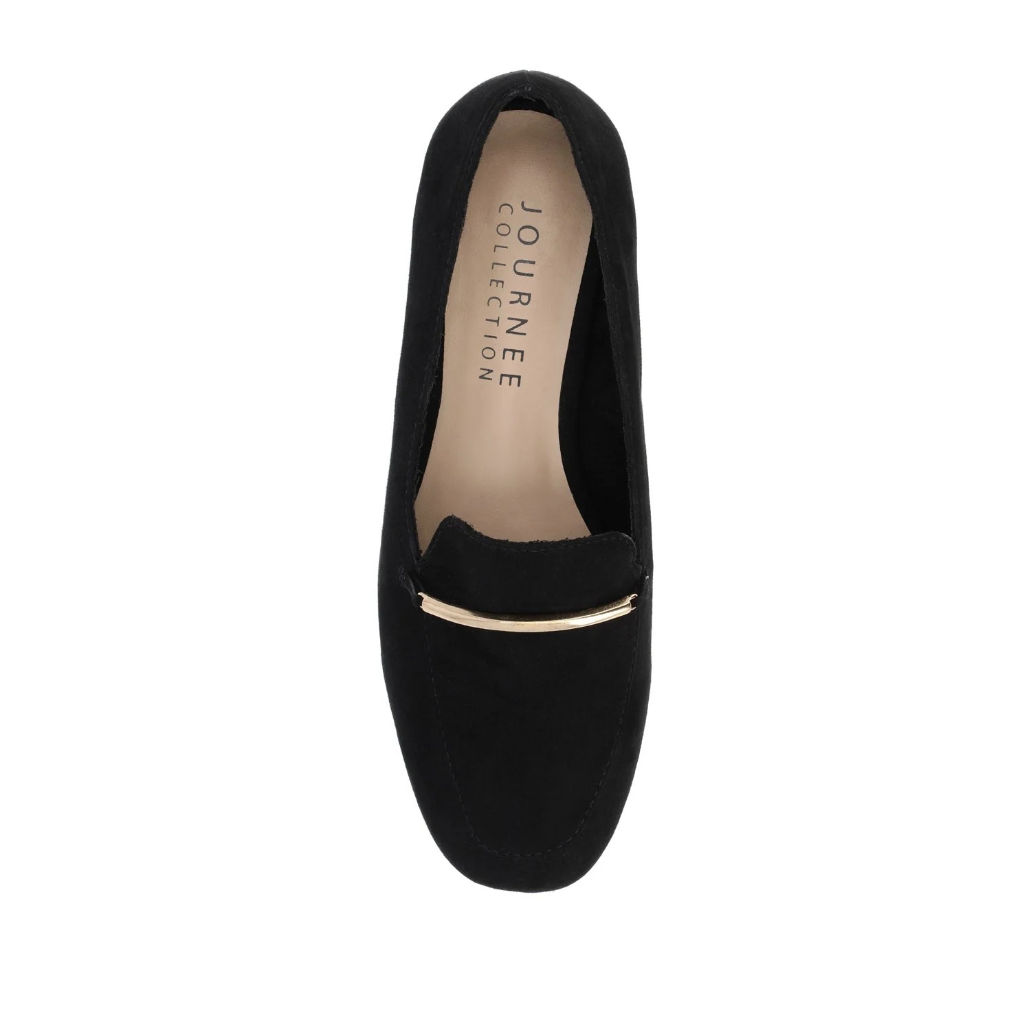 WRENN LOAFER FLATS IN FAUX SUEDE - Black Faux Suede - Image 6