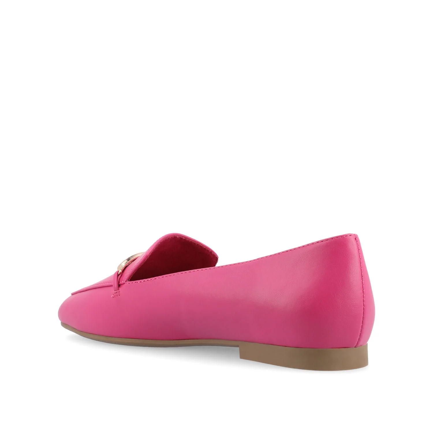 WRENN VEGAN LEATHER LOAFER FLATS IN WIDE - Fuchsia PU - Image 6