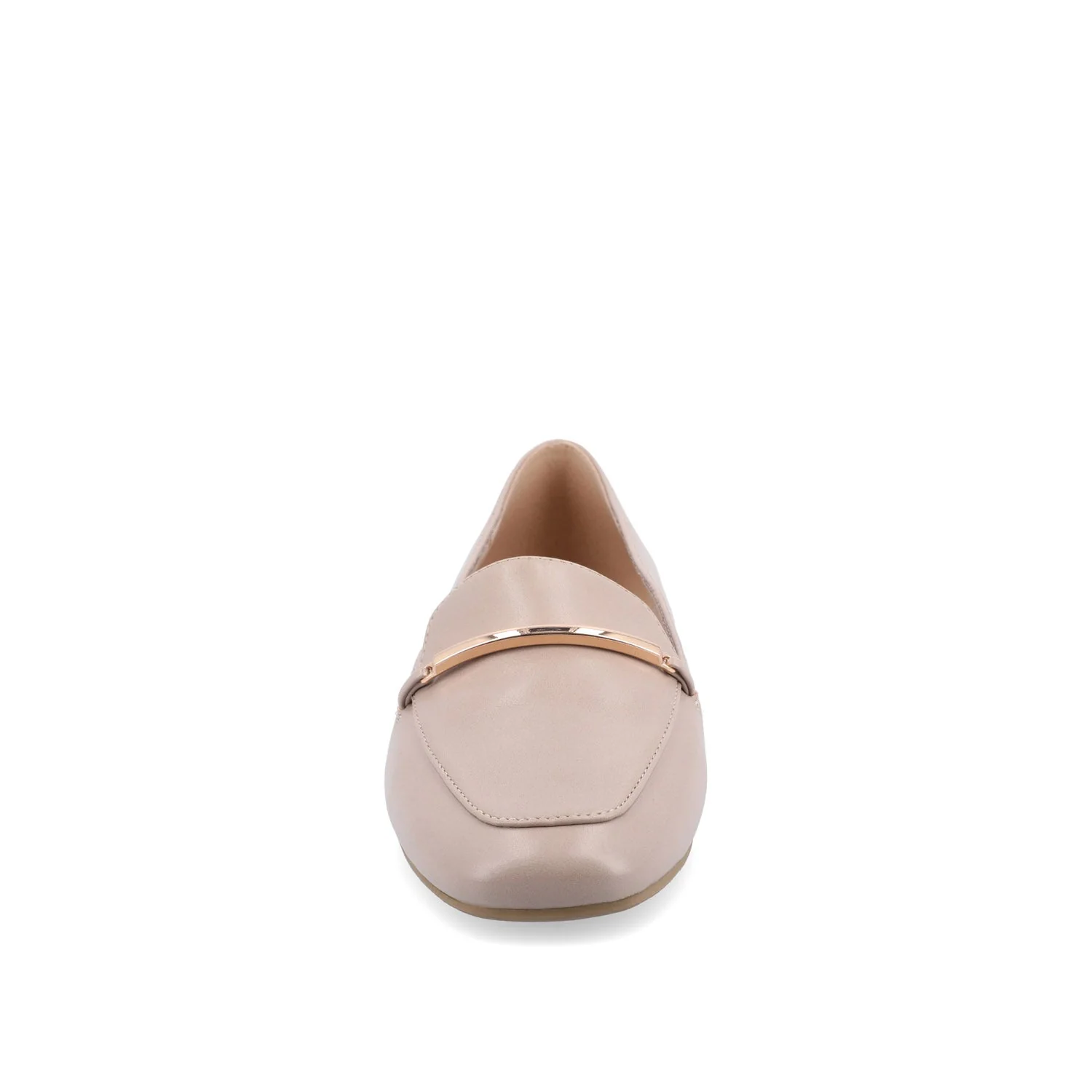 WRENN VEGAN LEATHER LOAFER FLATS IN WIDE - Taupe PU - Image 5