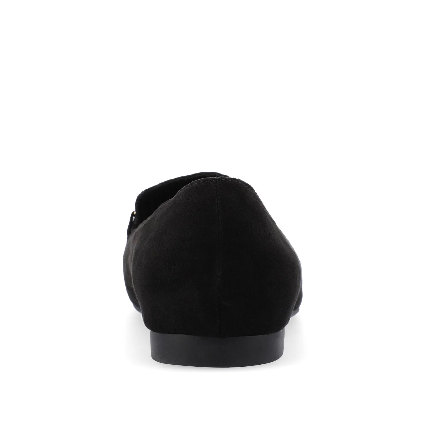 WRENN FAUX SUEDE FLATS IN WIDE - Black Faux Suede - Image 7