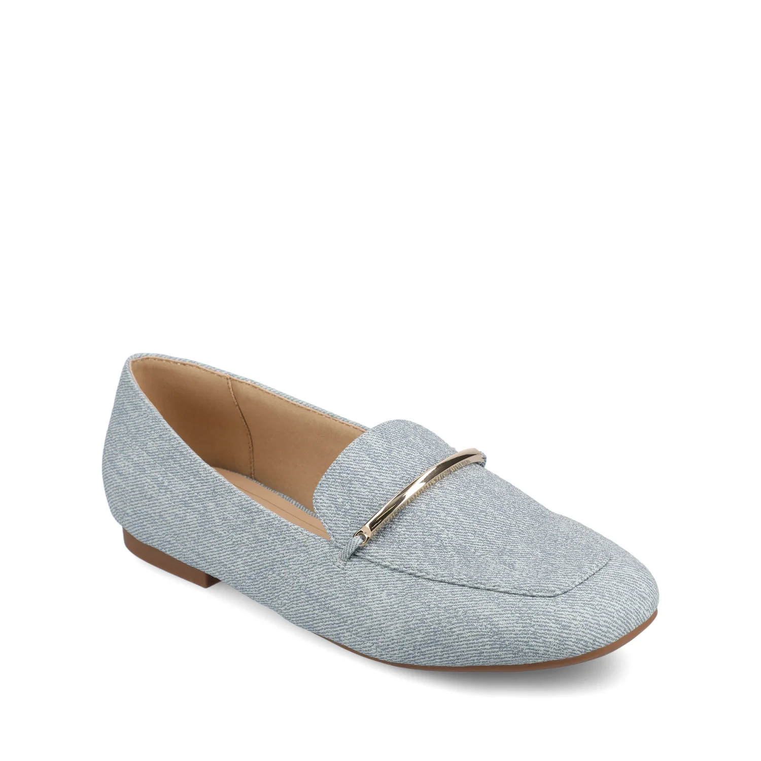 WRENN VEGAN LEATHER LOAFER FLATS IN WIDE - Denim - Image 2