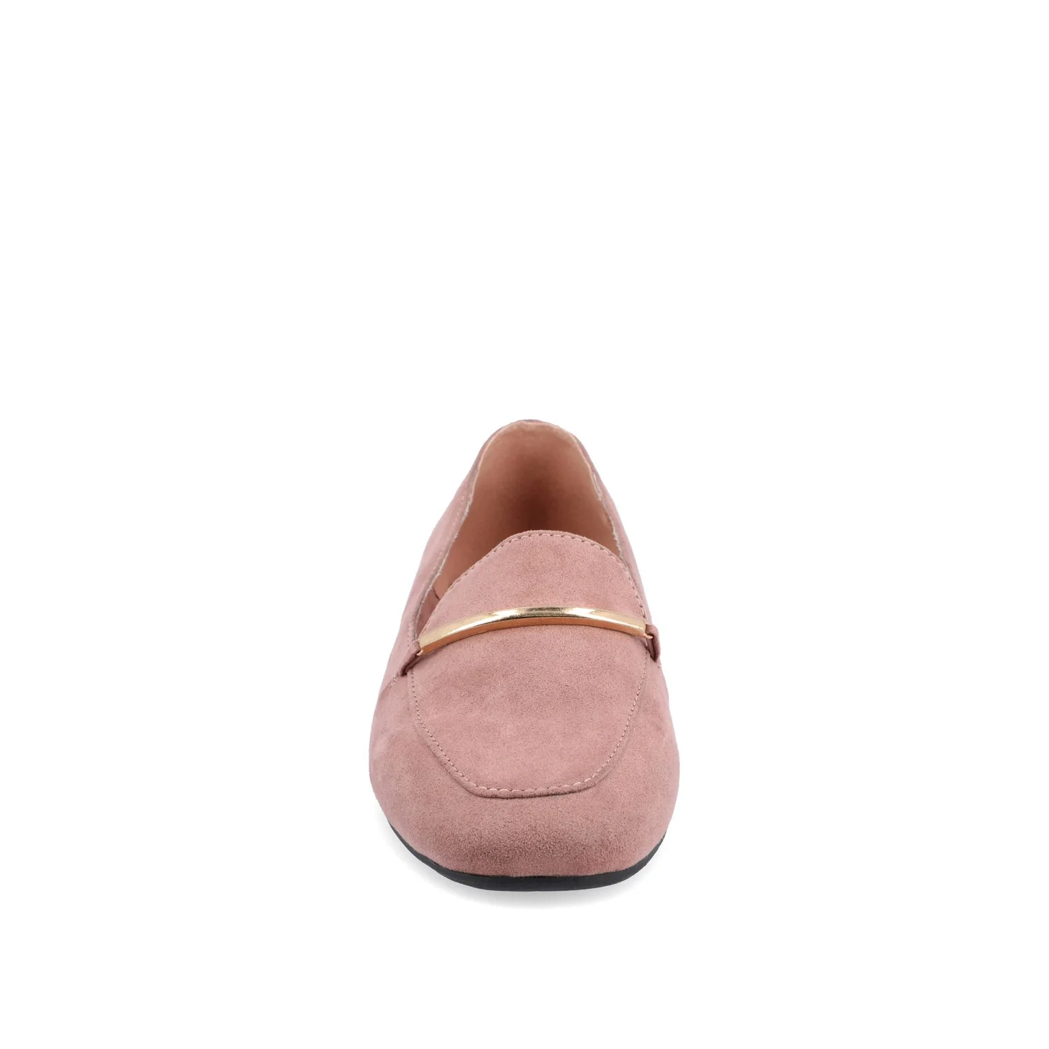 WRENN FAUX SUEDE FLATS IN WIDE - Rose Faux Suede - Image 5