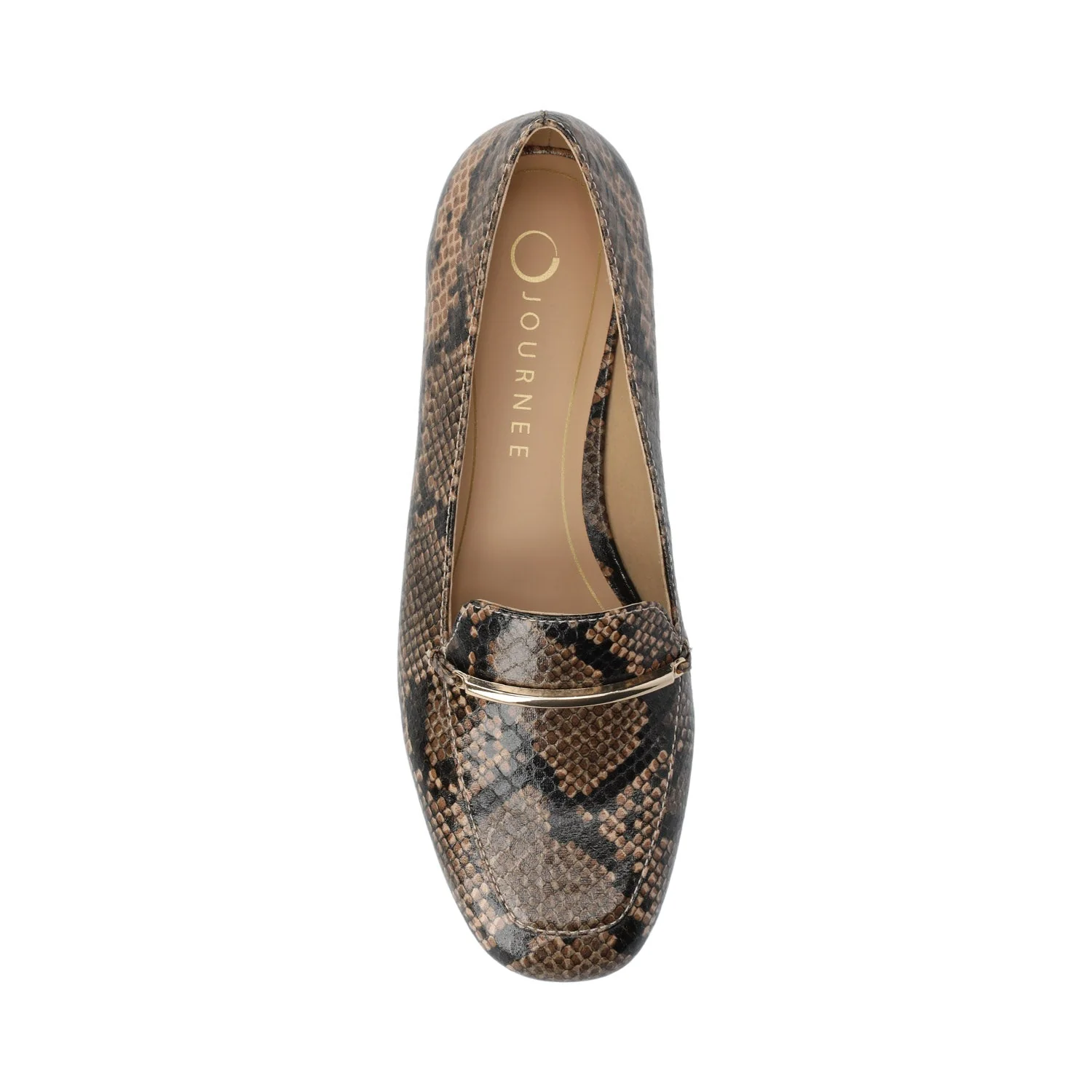 WRENN LOAFER FLATS IN PRINT - Brown Snake - Image 4