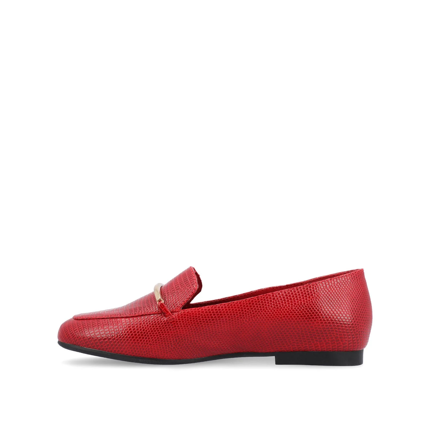 WRENN LOAFER FLATS IN PRINT - Red Lizard - Image 3