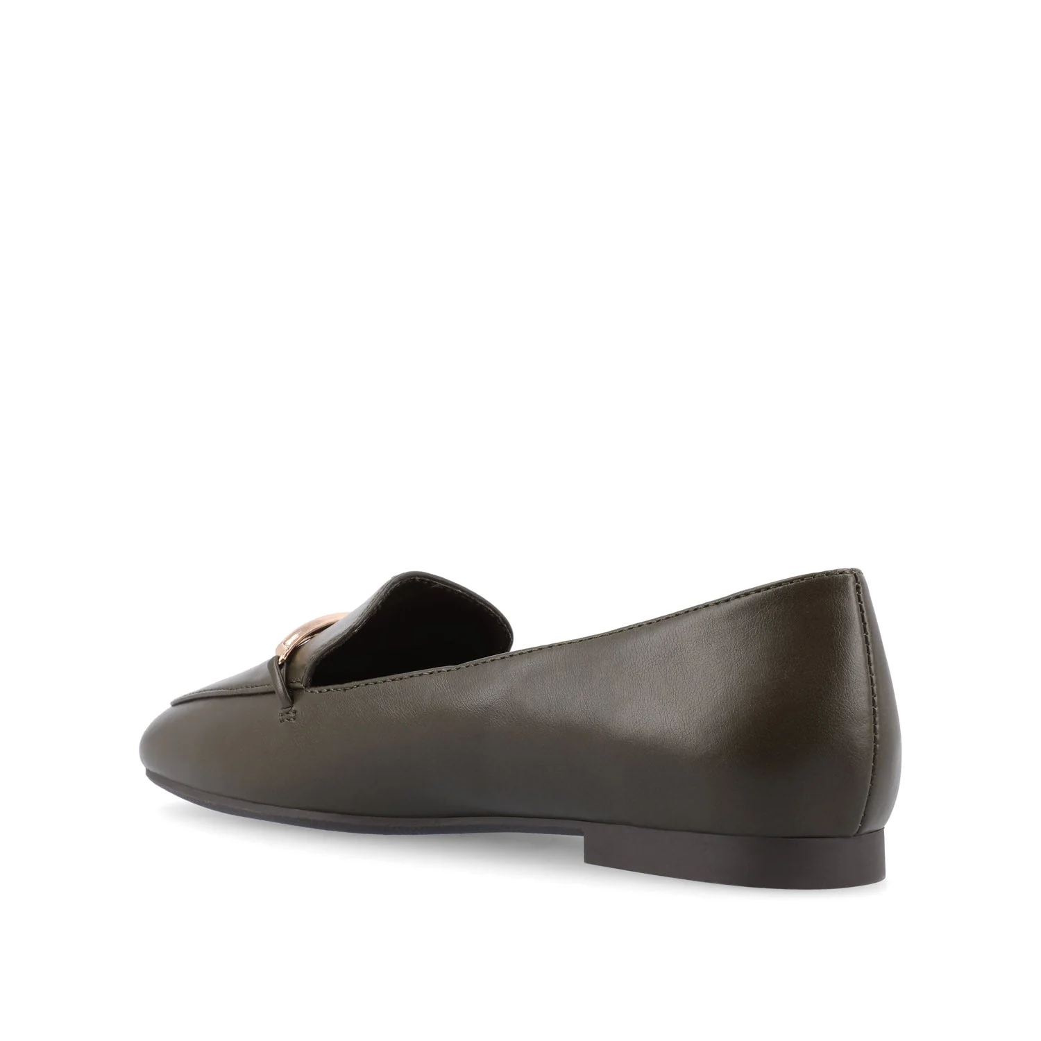 WRENN LOAFER FLATS IN VEGAN LEATHER - Olive PU - Image 4