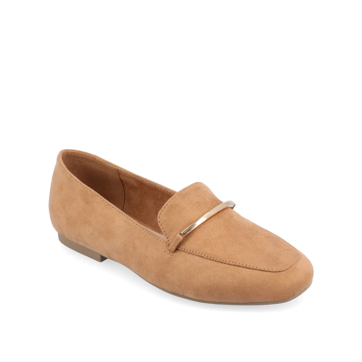 WRENN LOAFER FLATS IN FAUX SUEDE - Tan Faux Suede - Image 2