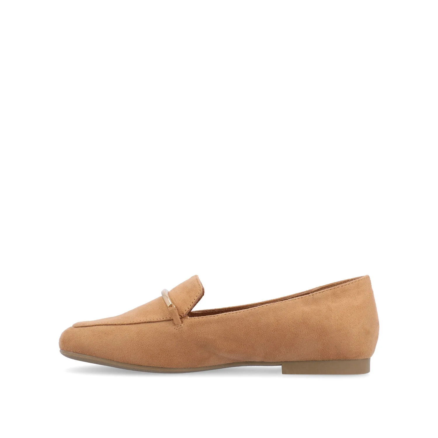 WRENN LOAFER FLATS IN FAUX SUEDE - Tan Faux Suede - Image 3
