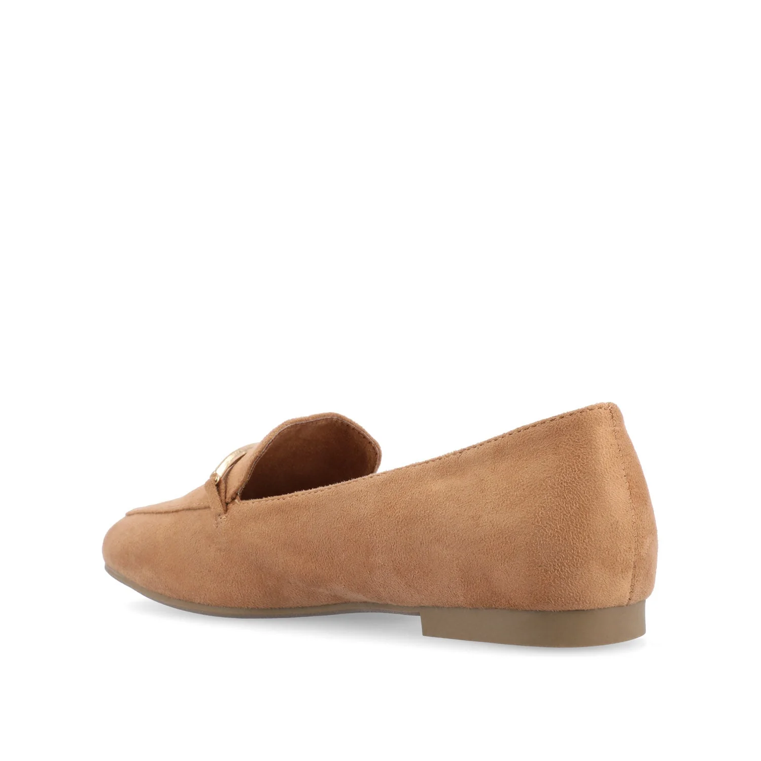 WRENN LOAFER FLATS IN FAUX SUEDE - Tan Faux Suede - Image 4