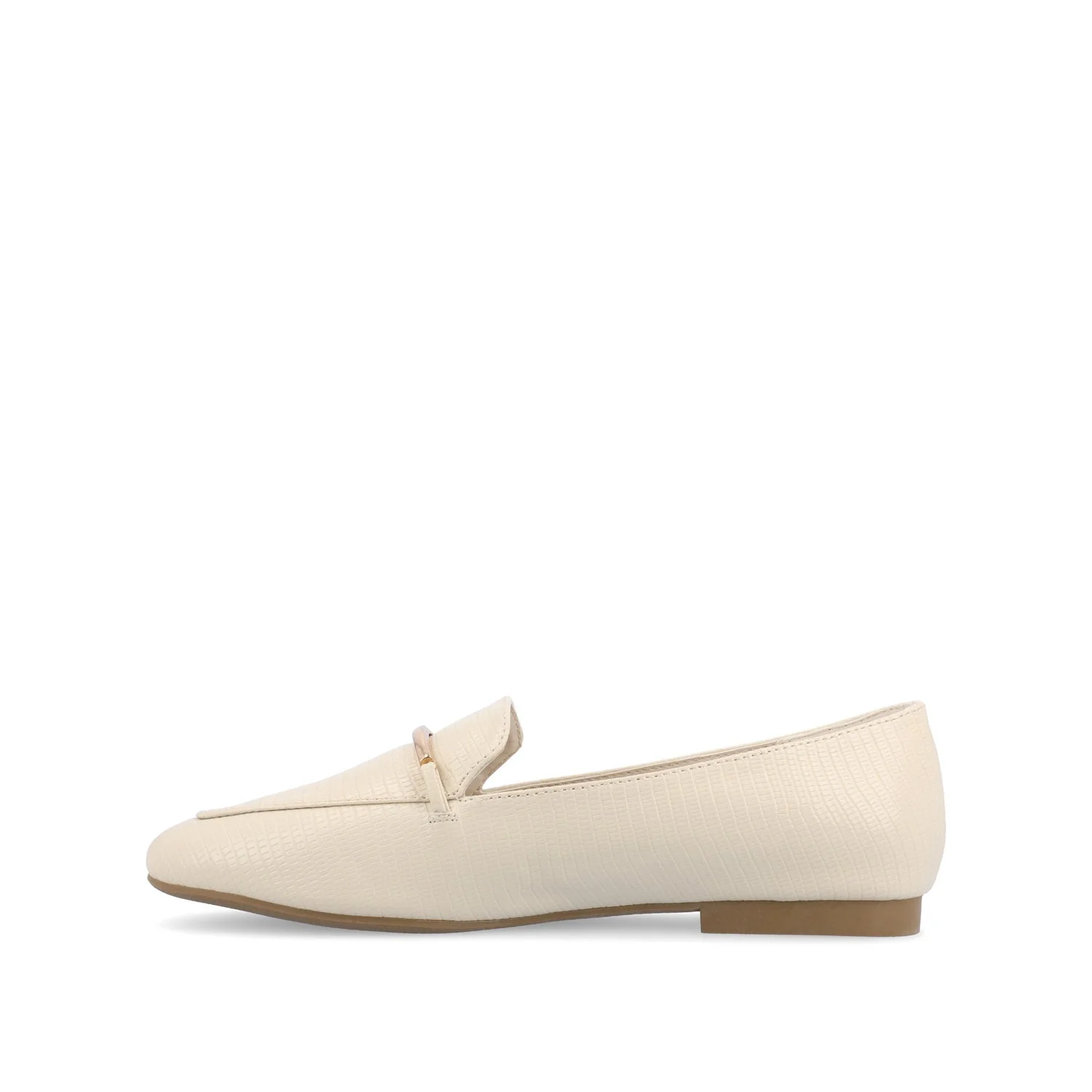 WRENN PRINTED LOAFER FLATS IN WIDE - Ivory Lizard - Image 4
