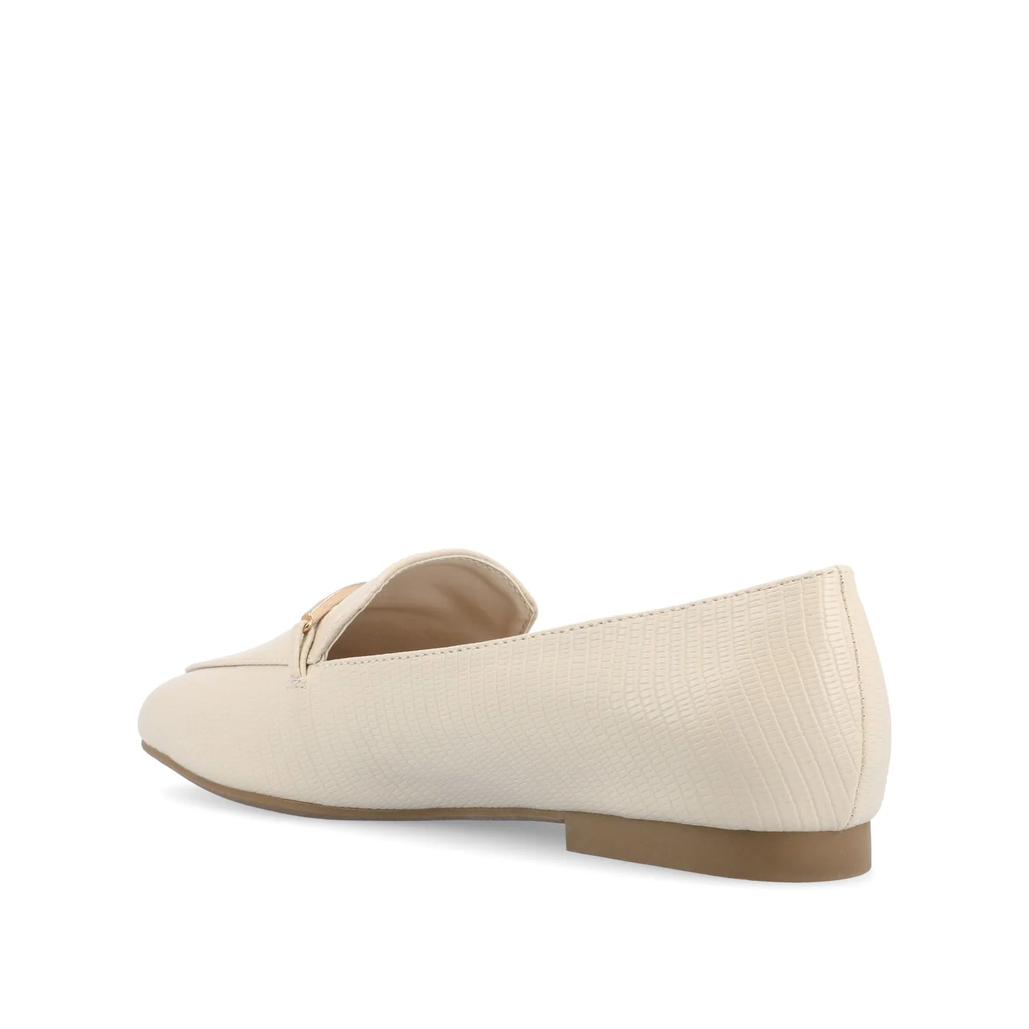 WRENN PRINTED LOAFER FLATS IN WIDE - Ivory Lizard - Image 5