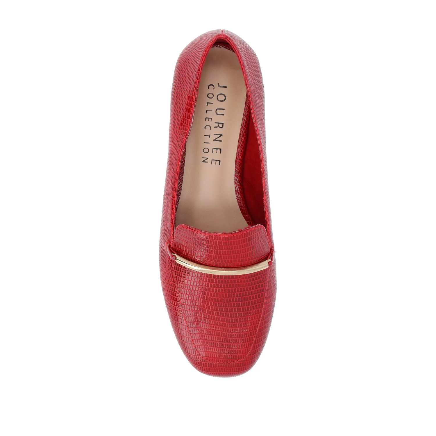 WRENN PRINTED LOAFER FLATS IN WIDE - Red Lizard - Image 6