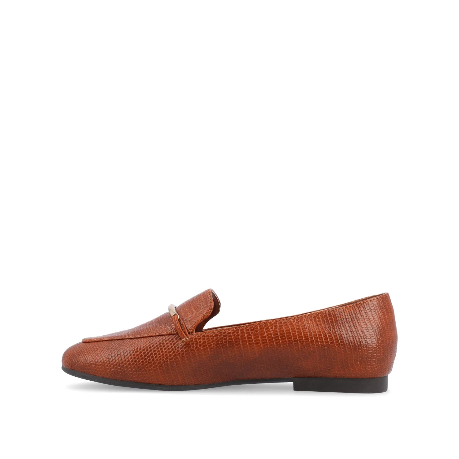 WRENN PRINTED LOAFER FLATS IN WIDE - Tan Lizard - Image 3