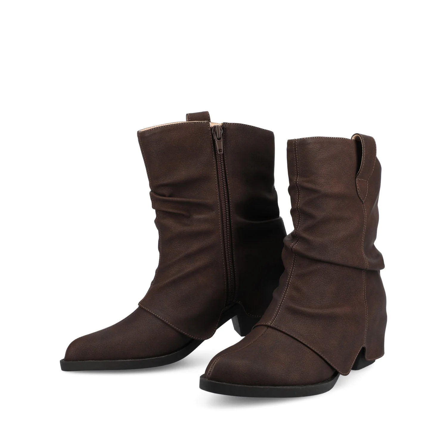 WYNETTE WESTERN ANKLE BOOTIES - Vintage Chocolate - Image 2