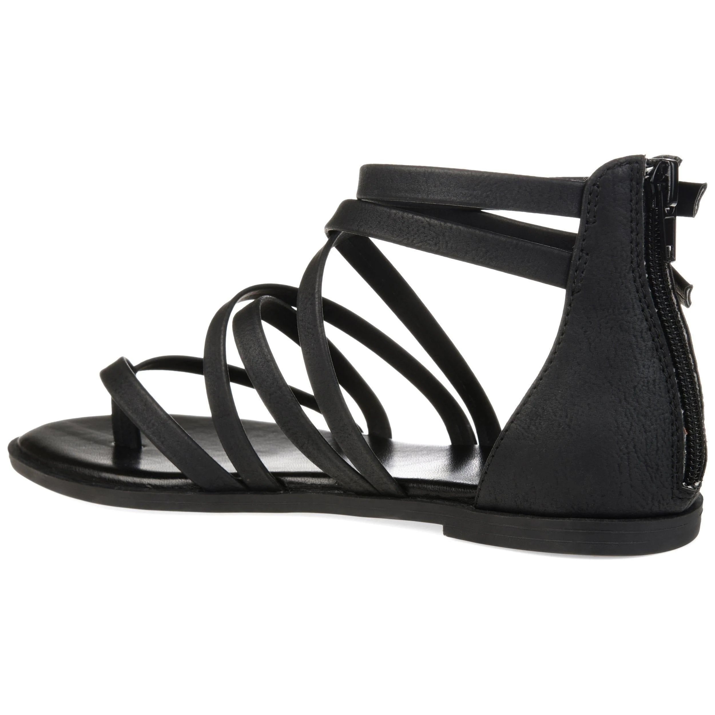 ZAILIE GLADIATOR SANDALS IN VEGAN LEATHER - Black - Image 3