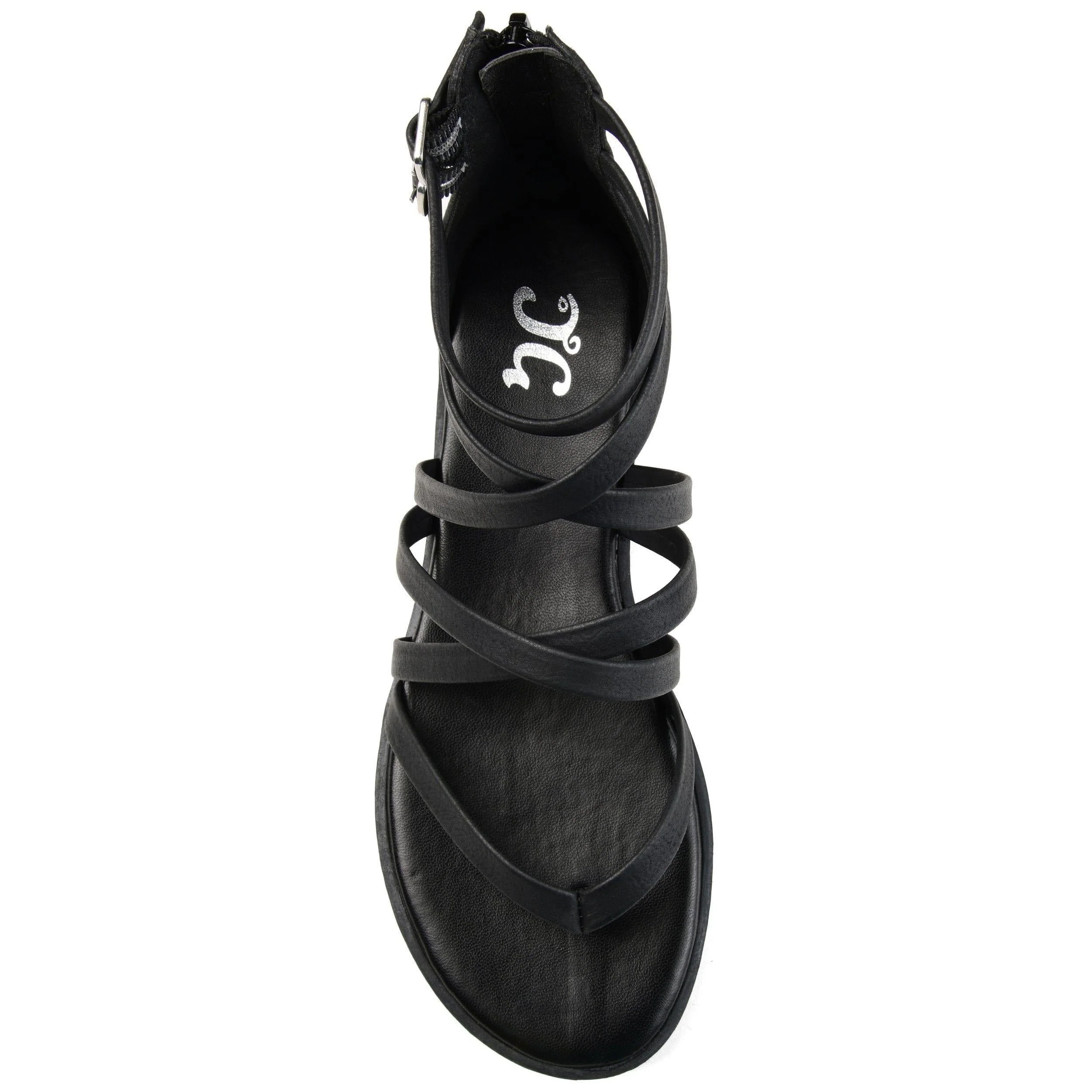 ZAILIE GLADIATOR SANDALS IN VEGAN LEATHER - Black - Image 5
