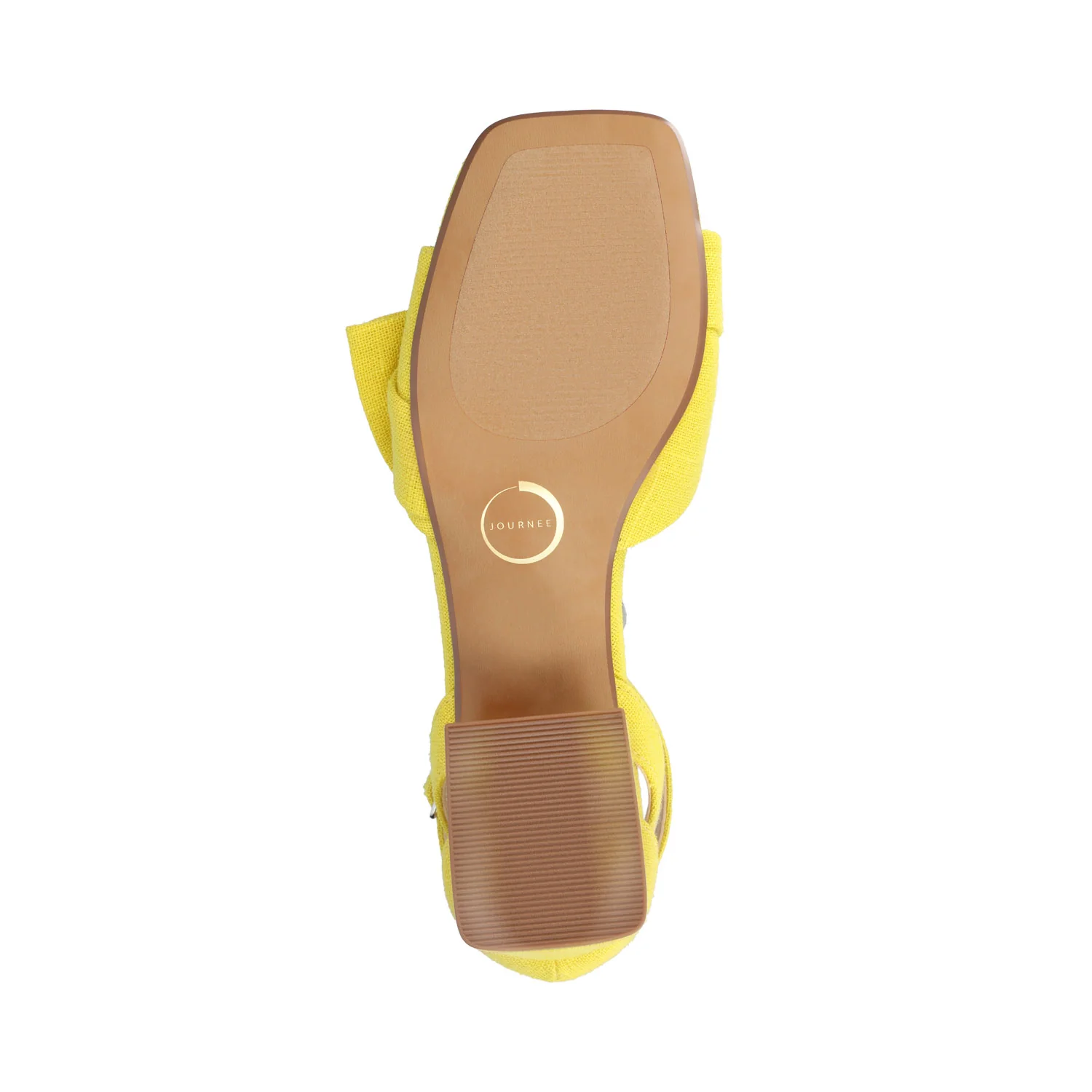 ZEVI STRAPPY BLOCK HEELS IN FABRIC IN WIDE - Mango - Image 5