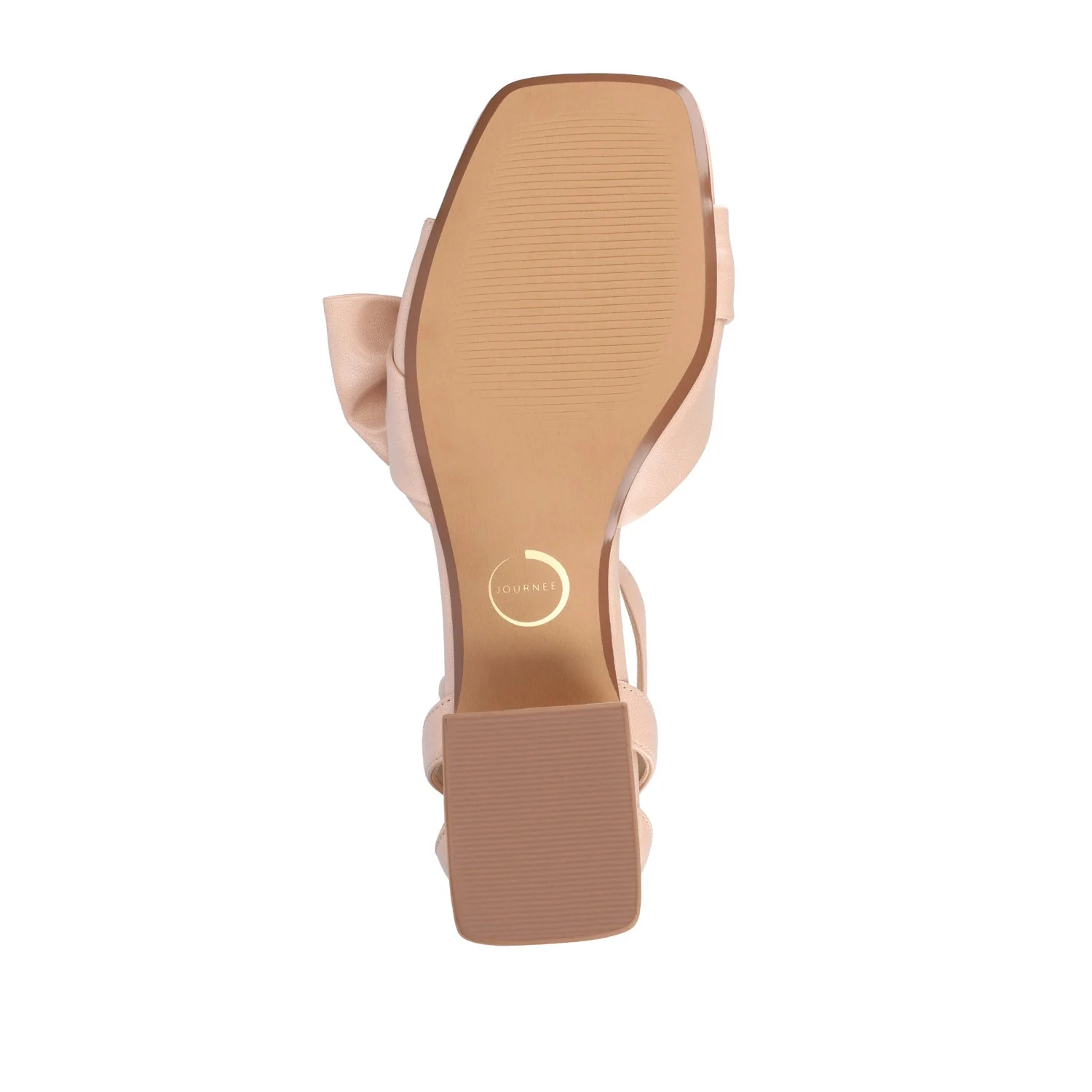 ZEVI STRAPPY BLOCK HEELS IN VEGAN LEATHER - Blush PU - Image 8