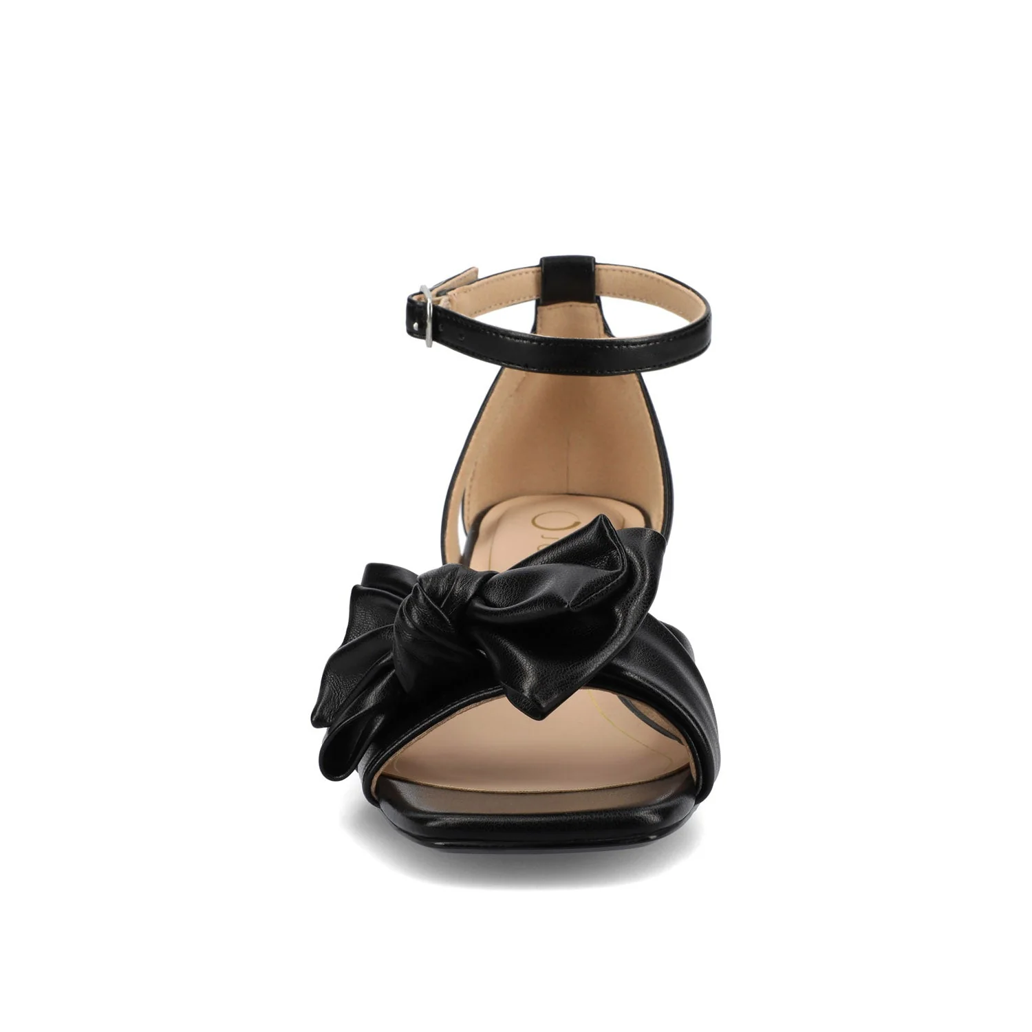 ZEVI STRAPPY BLOCK HEELS IN VEGAN LEATHER IN WIDE - Black PU - Image 5