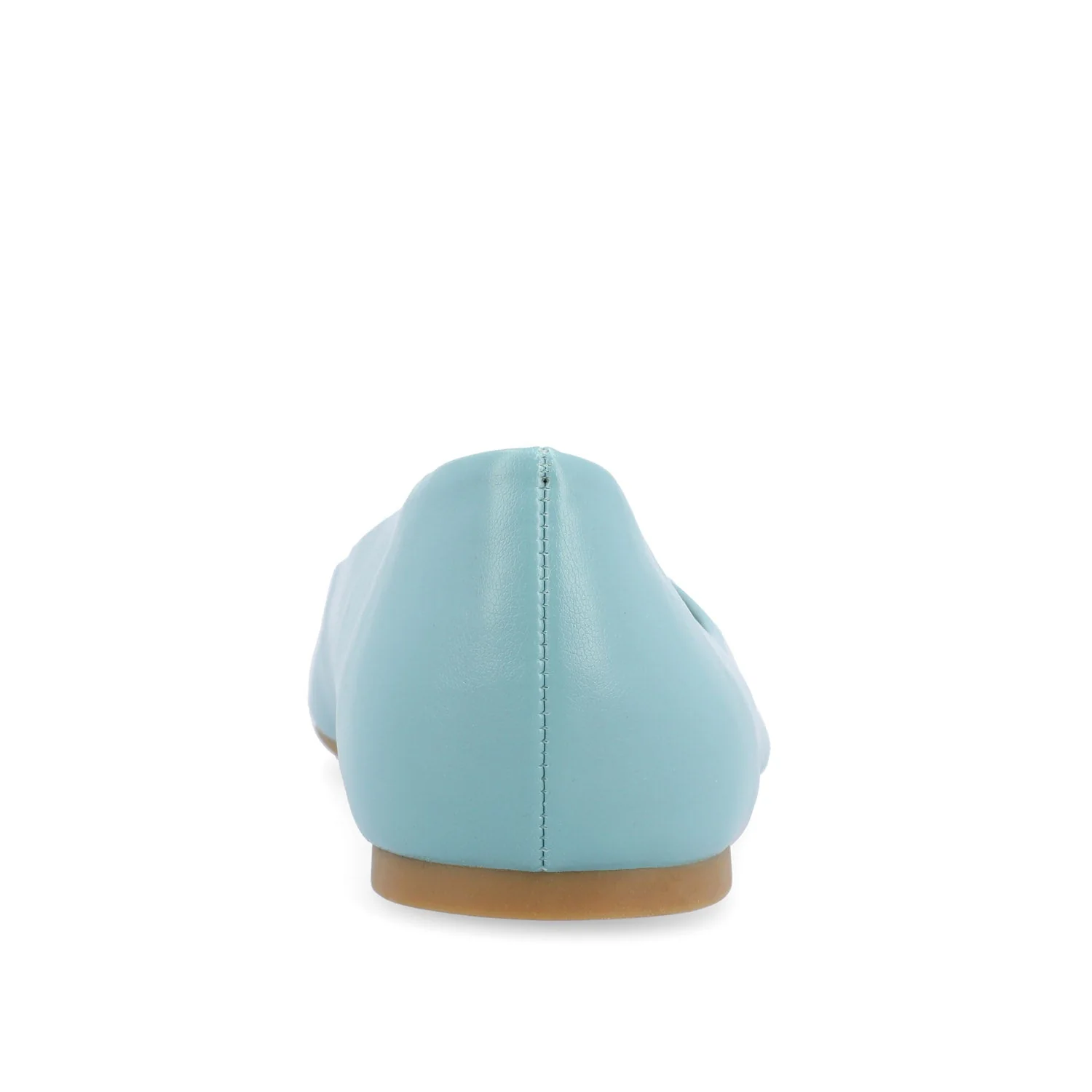 ZIMIA SQUARE TOE FLATS IN VEGAN LEATHER - Aqua - Image 7