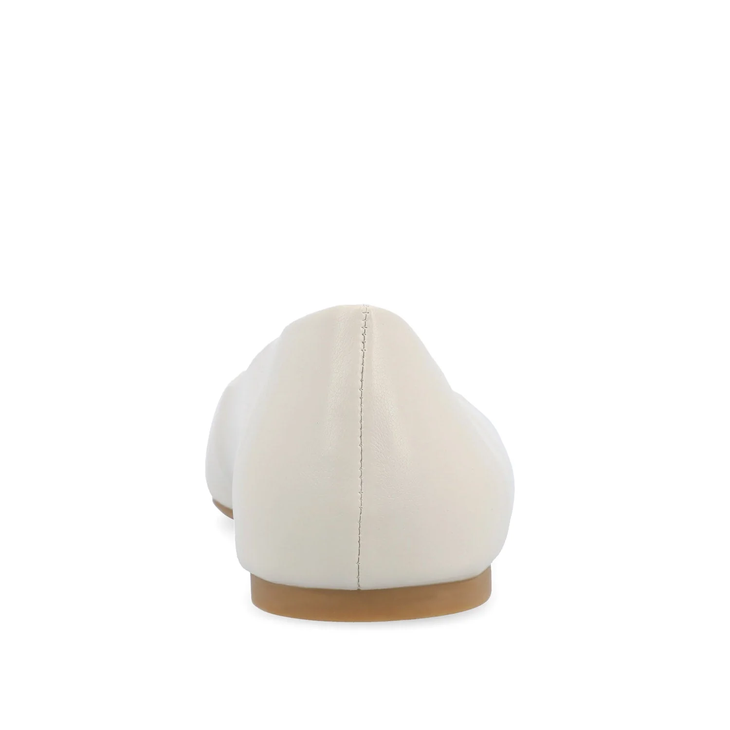 ZIMIA SQUARE TOE FLATS IN VEGAN LEATHER - Beige - Image 7
