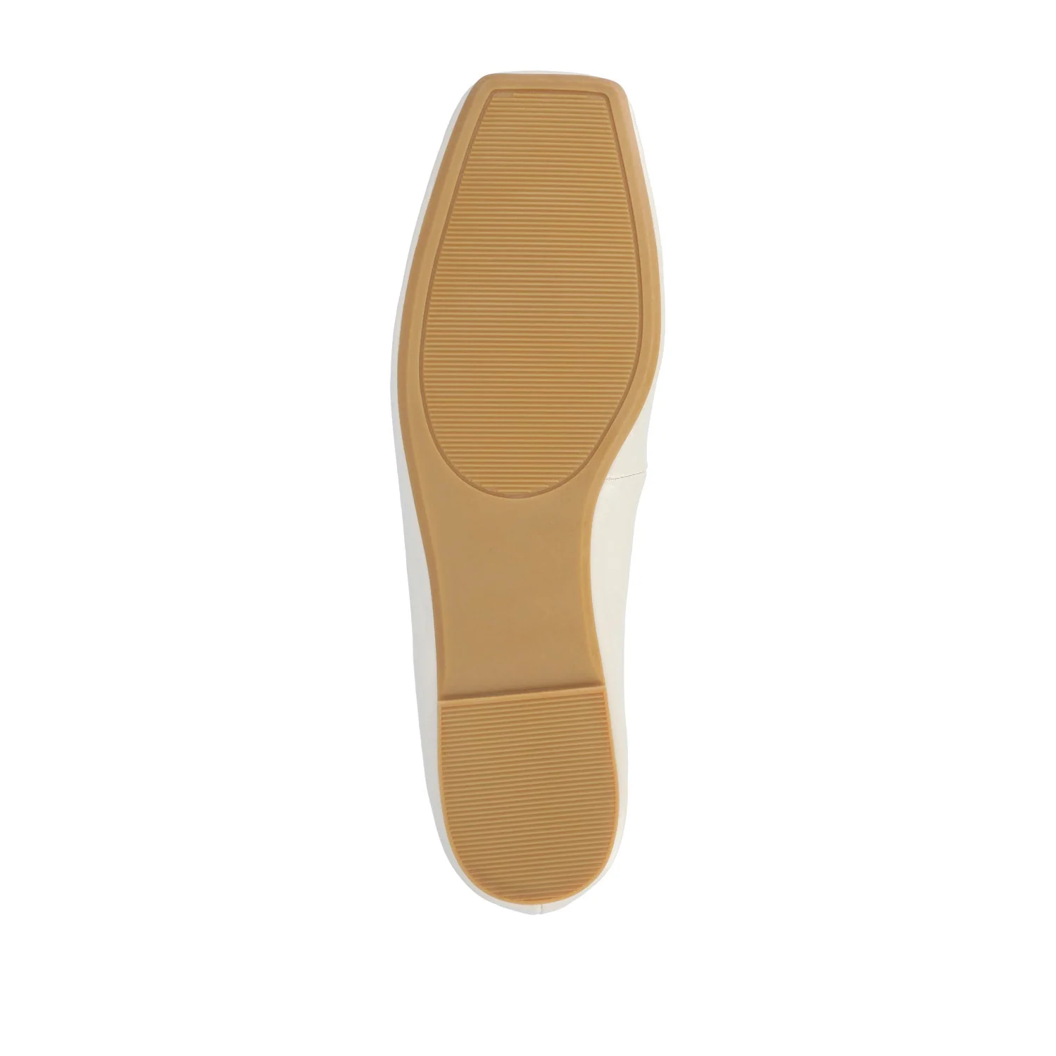 ZIMIA SQUARE TOE FLATS IN VEGAN LEATHER - Beige - Image 8