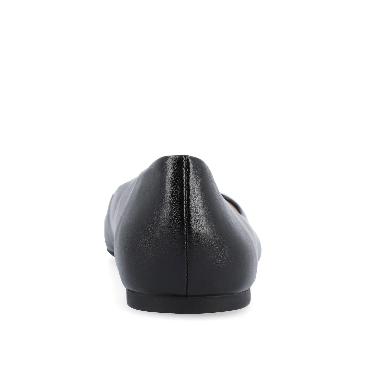 ZIMIA SQUARE TOE FLATS IN VEGAN LEATHER - Black - Image 6