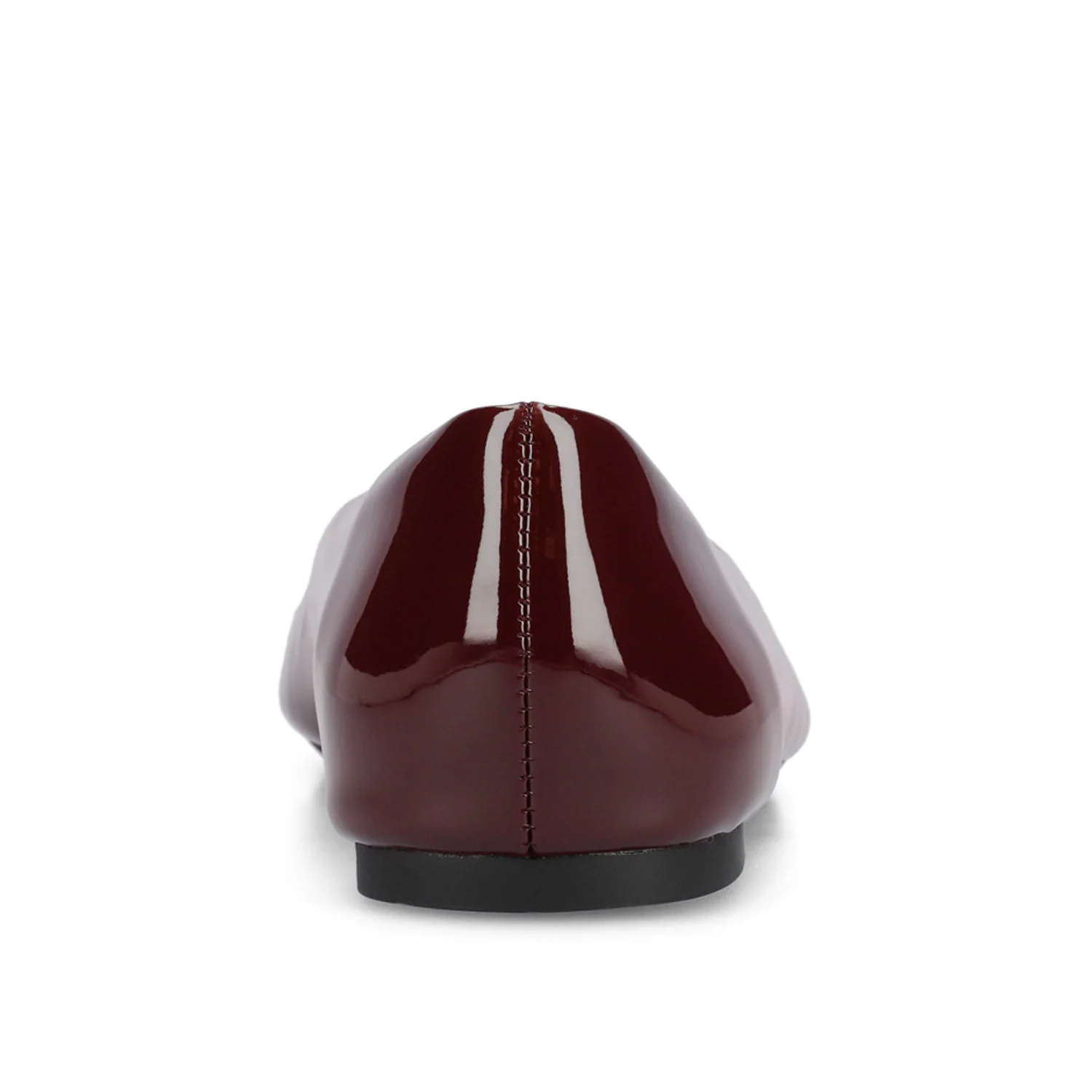 ZIMIA SQUARE TOE FLATS IN VEGAN LEATHER - Oxblood Nubuck - Image 6