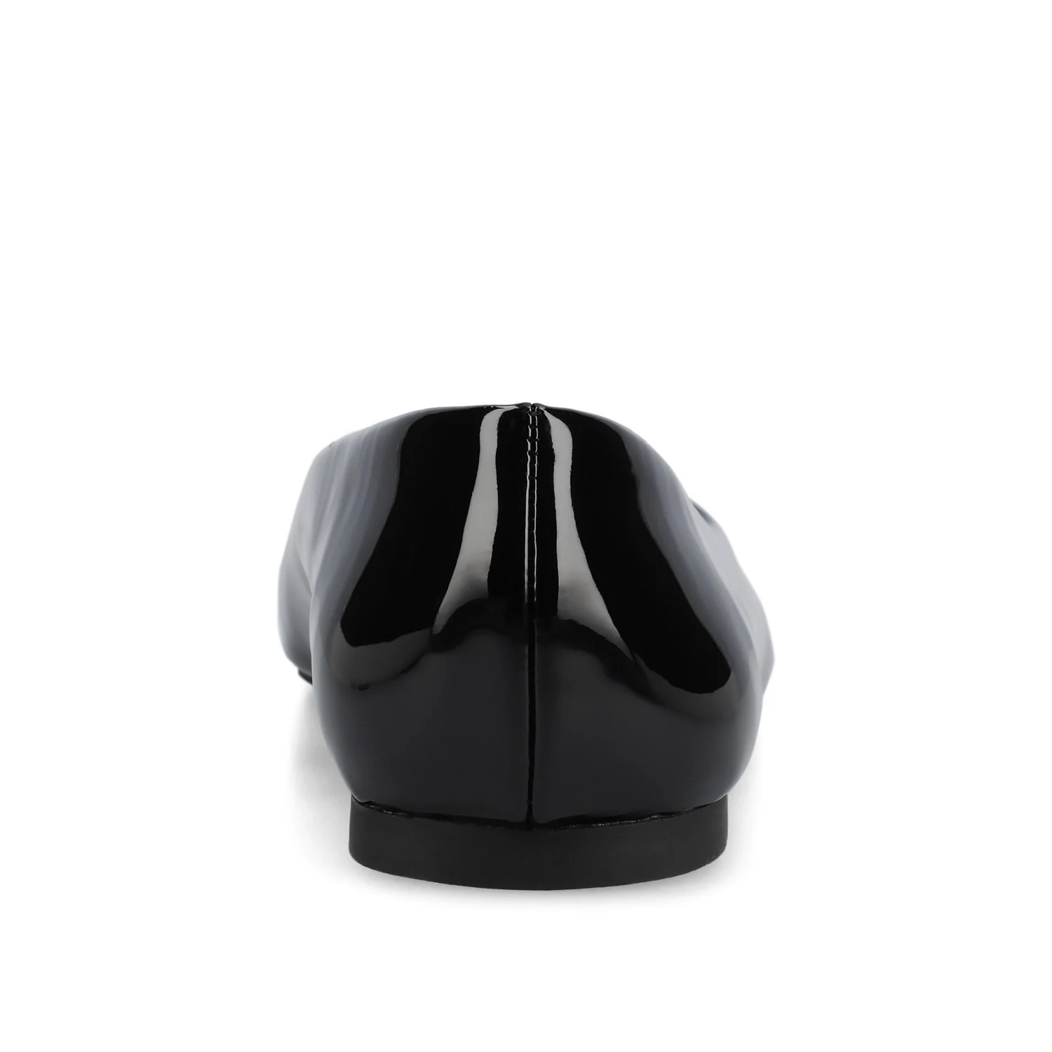 ZIMIA SQUARE TOE FLATS IN VEGAN LEATHER - Patent/Black - Image 7