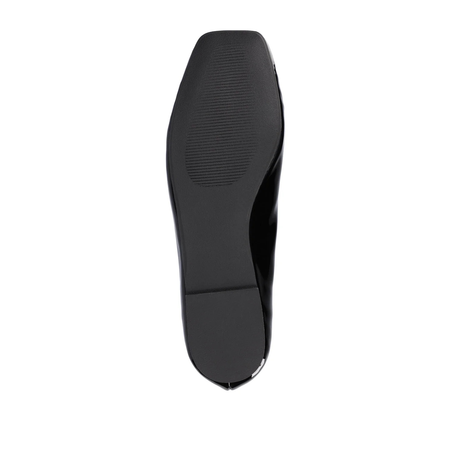 ZIMIA SQUARE TOE FLATS IN VEGAN LEATHER - Patent/Black - Image 8