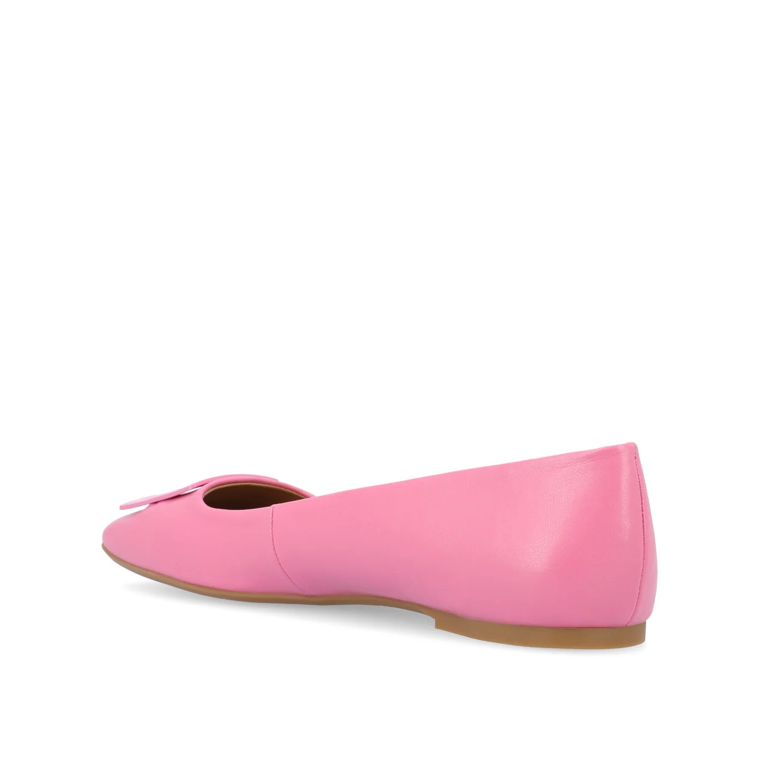 ZIMIA SQUARE TOE FLATS IN VEGAN LEATHER - Pink - Image 4