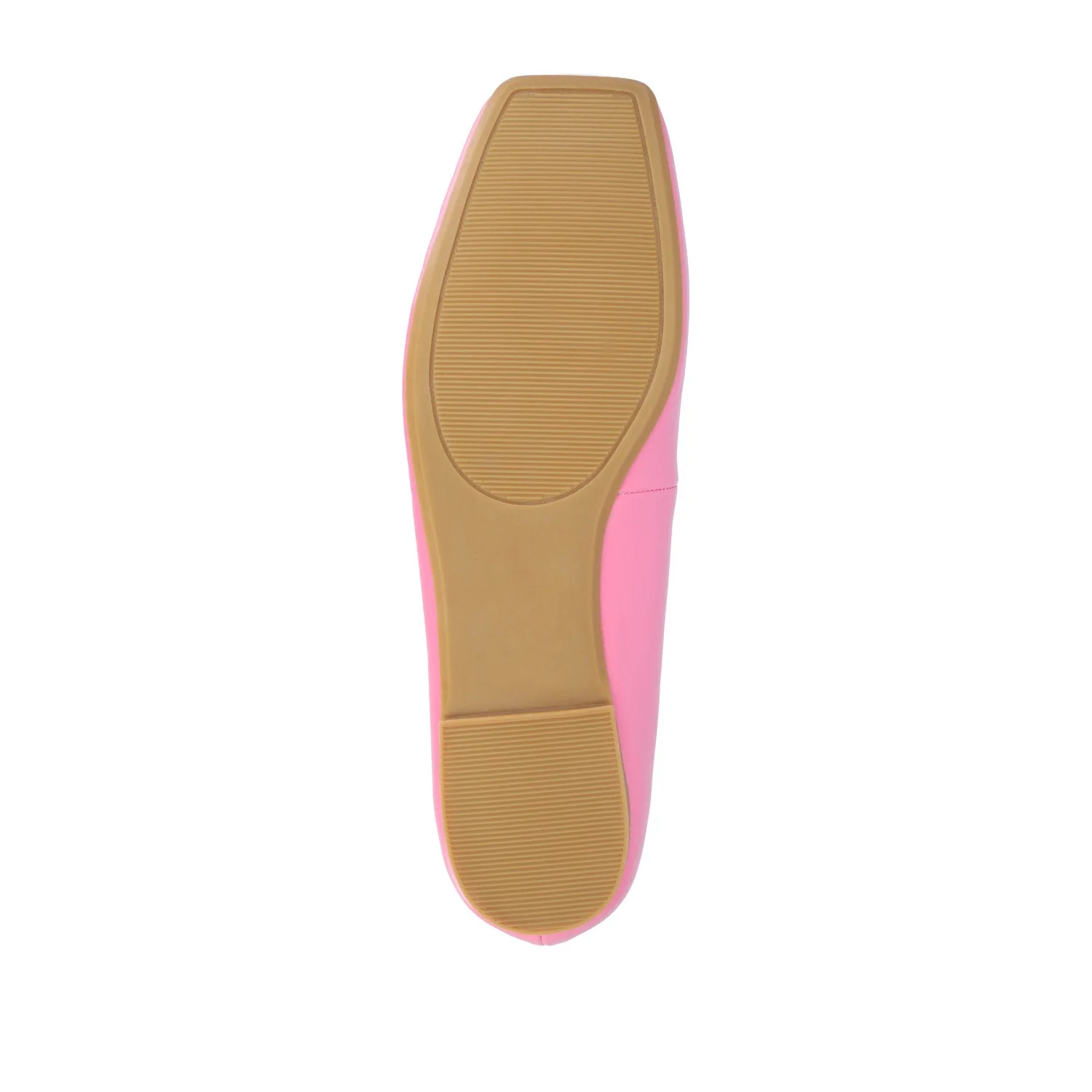 ZIMIA SQUARE TOE FLATS IN VEGAN LEATHER - Pink - Image 8