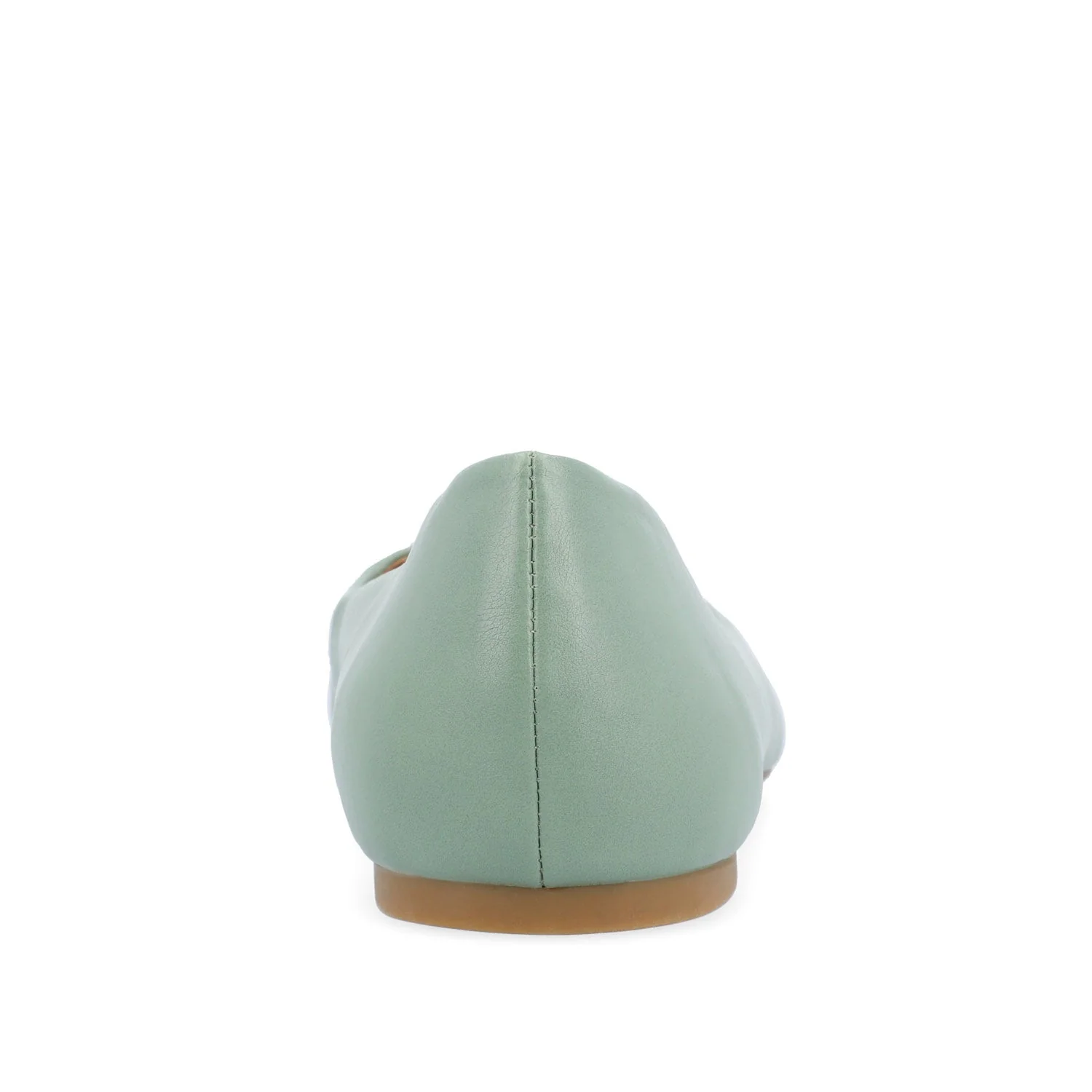 ZIMIA SQUARE TOE FLATS IN VEGAN LEATHER - Sage - Image 7