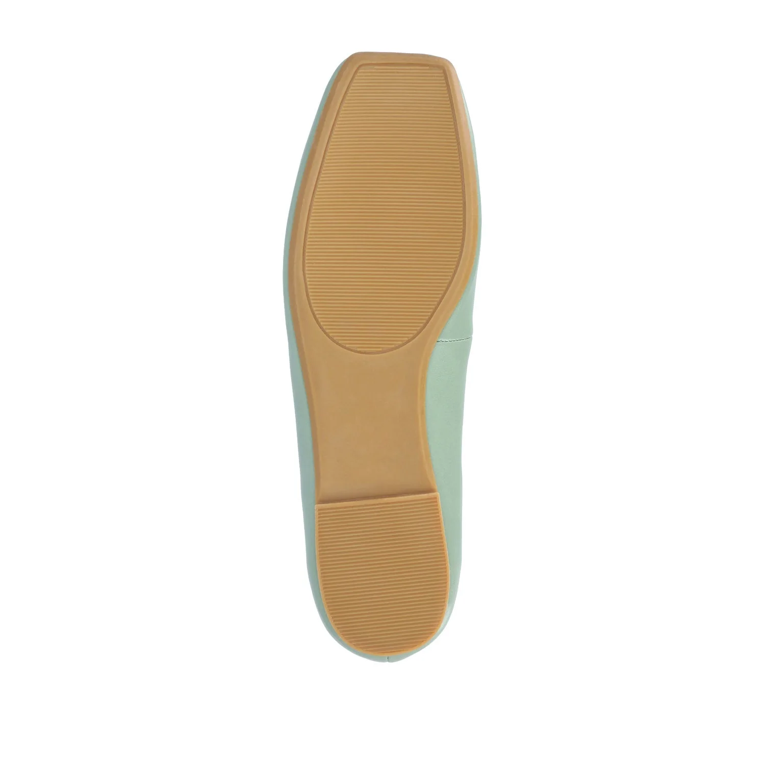 ZIMIA SQUARE TOE FLATS IN VEGAN LEATHER - Sage - Image 8