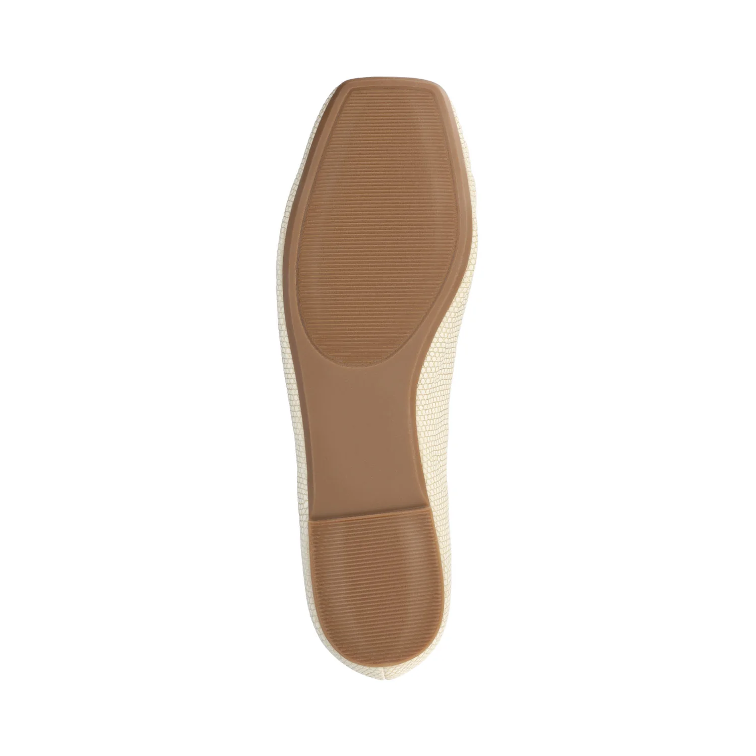 ZIMIA SQUARE TOE FLATS IN VEGAN LEATHER - Bone Lizard - Image 5