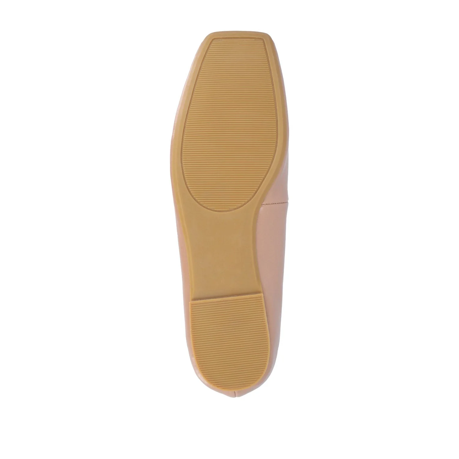 ZIMIA SQUARE TOE FLATS IN VEGAN LEATHER - Tan - Image 8