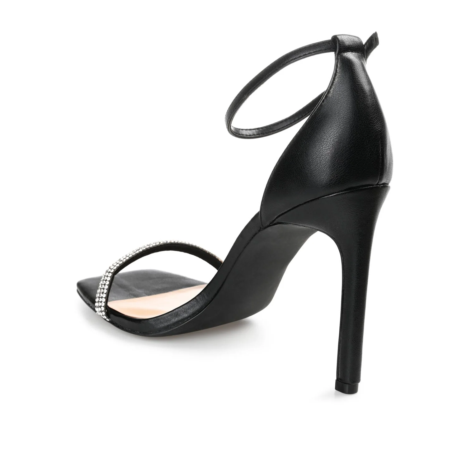 ZOYA STRAPPY STILETTO HEELS IN VEGAN LEATHER - Black - Image 4